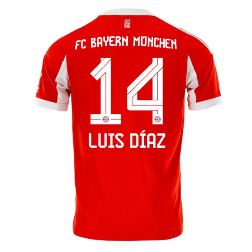 Stroje piłkarskie Bayern Munich Luis Diaz #14 Koszulka Podstawowej 2025-26 Krótki Rękaw